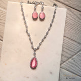 Elena AD Teardrop Set (2 earrings and Necklace)