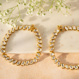 Ayana Kundan Golden Anklet(set of2)