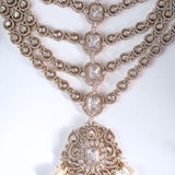 Jodha Rani haar necklace set Ivory with mangtika