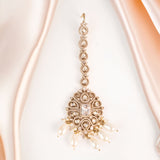 Jodha Rani haar necklace set Ivory with mangtika