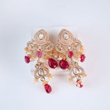 Mumtaz choker necklace sets in ruby red
