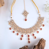 Ahana Necklace set with mangtika.
