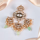Mehjabeen choker necklace in light green with mangtika