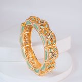 Raabiya Kundan Mint Bracelet
