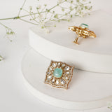 Firoza Kundan Earrings Set