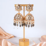 Suhani Gray Kundan Earrings Set