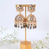 Suhani Gray Kundan Earrings Set
