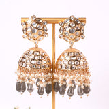 Suhani Gray Kundan Earrings Set