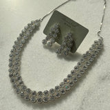 Monica Double layer American Diamond Necklace Set