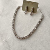 Monica AD Single Layer Set  (2 earrings and Necklace)