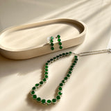 Monica AD Single Layer Set  (2 earrings and Necklace)