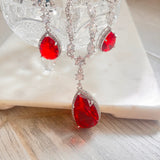 Elena AD Teardrop Set (2 earrings and Necklace)