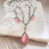 Elena AD Teardrop Set (2 earrings and Necklace)