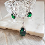 Elena AD Teardrop Set (2 earrings and Necklace)