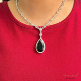 Elena AD Teardrop Set (2 earrings and Necklace)