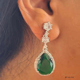 Elena AD Teardrop Set (2 earrings and Necklace)