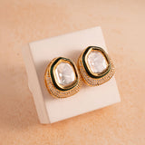 Anabiya Kundan AD Set (2 earrings and Necklace)