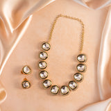 Anabiya Kundan AD Set (2 earrings and Necklace)
