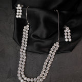 Monica Double layer American Diamond Necklace Set