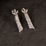 Enchantress AD White Single Layer  Set  (2 earrings and Necklace)