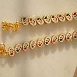 Ayana Kundan Golden Anklet(set of2)