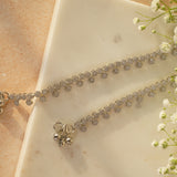 Haniya AD Silver finish Anklet(set of2)