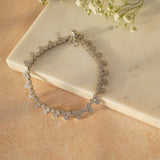 Haniya AD Silver finish Anklet(set of2)