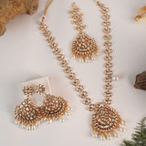 Shaheen  Kundan Necklace Ivory color with mangtika