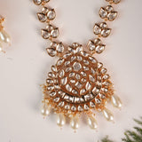 Shaheen  Kundan Necklace Ivory color with mangtika