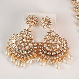 Shaheen  Kundan Necklace Ivory color with mangtika