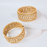 Alizey Golden Kundan Kangan (Set of 2)