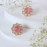 Sitara Pink Kundan Earrings Set