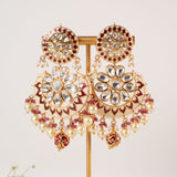 Nitara Ruby Kundan Earrings Set
