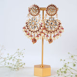 Nitara Ruby Kundan Earrings Set