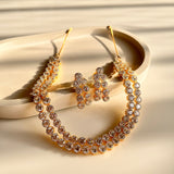 Monica Double layer American Diamond Necklace Set