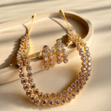 Monica Double layer American Diamond Necklace Set